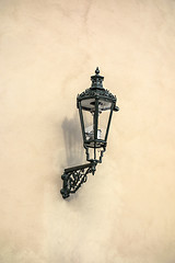 Image showing Old street light closeup