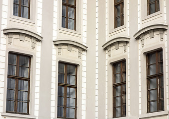 Image showing Background of old building's windows