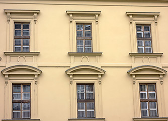 Image showing Background of old building's windows