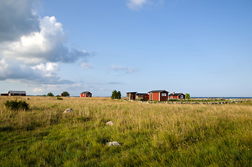 Image showing Red cabins