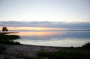 Image showing Evening at bay
