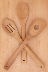 Image showing Beechwood Utensil Set