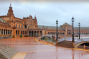 Image showing Seville in rain