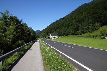 Image showing Road and bicycle path