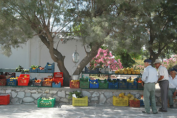 Image showing farmers selling produce