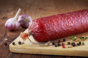 Image showing salami sausage