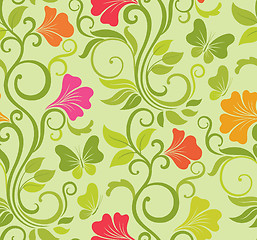 Image showing Floral vector seamless background
