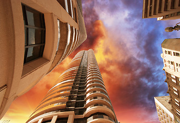 Image showing Wonderful upward view of Toronto Modern Buildings and Skyscraper