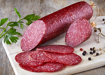 Image showing salami sausage