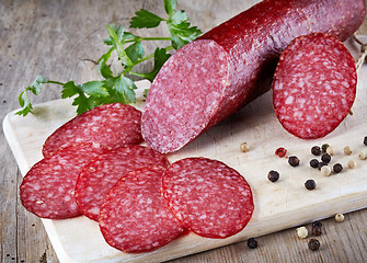 Image showing salami sausage