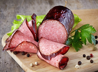 Image showing salami sausage