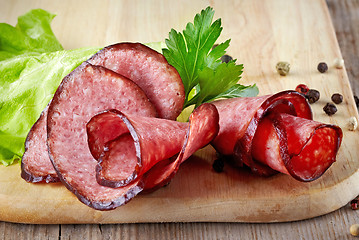 Image showing salami sausage