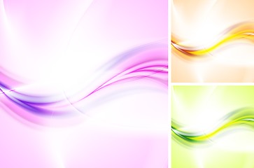 Image showing Bright waves backgrounds