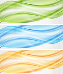 Image showing Set of vector waves banners