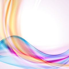 Image showing Colourful wavy design