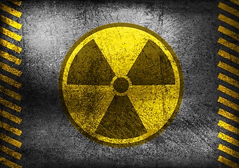 Image showing Grunge nuclear radiation symbol