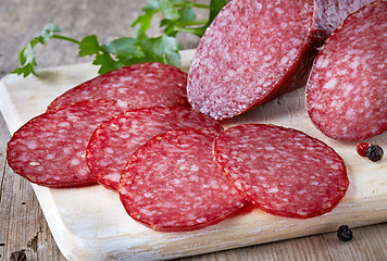 Image showing salami sausage