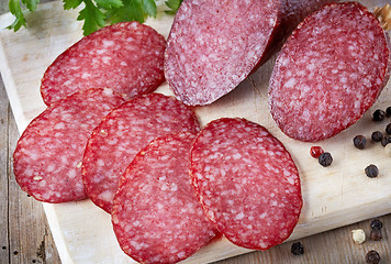 Image showing salami sausage