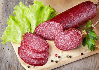 Image showing salami sausage