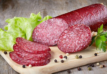 Image showing salami sausage