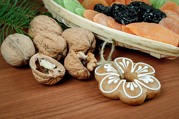 Image showing Christmas Dried Fruit and Nuts 