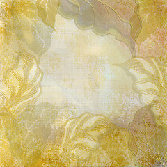 Image showing leaves, beige background