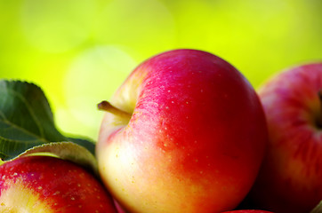 Image showing 	ripe red apples on table