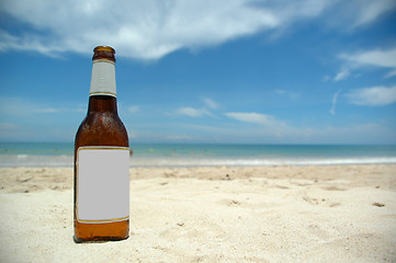 Image showing Beer and beach (blank)
