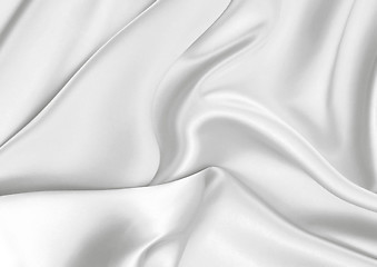 Image showing Smooth elegant white silk