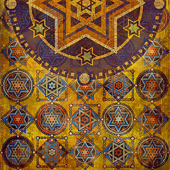 Image showing geometric pattern stars 