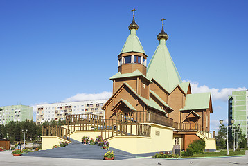 Image showing Holy Trinity Church. Russia. City Of Polyarnye Zori