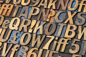 Image showing vintage lettepress wood type