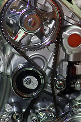 Image showing Car enginet - Close up image of an internal combustion engine. 