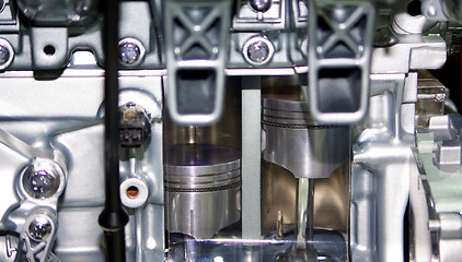 Image showing Car enginet - Close up image of an internal combustion engine. 