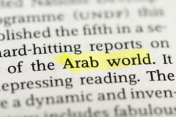 Image showing Word Arab World