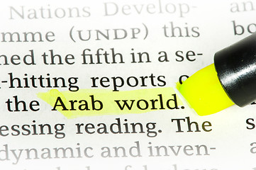 Image showing Word Arab World