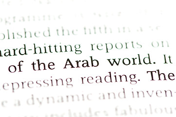 Image showing Word Arab World