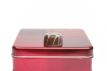 Image showing Chocolate on a red box