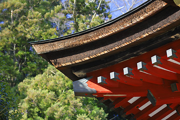 Image showing Japanese temple roof