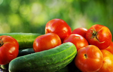 Image showing Red tomatoes and pepper