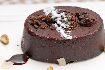 Image showing fresh chocolate walnuts cake 