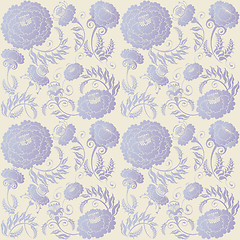 Image showing floral design lilac on beige background