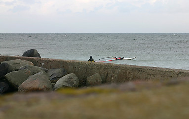 Image showing windsurfing