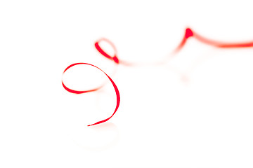 Image showing Red ribbon bow