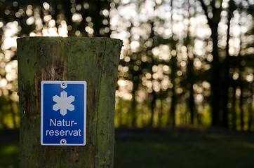 Image showing Nature reserve sign