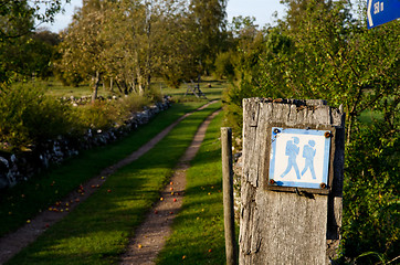 Image showing Hiking sign