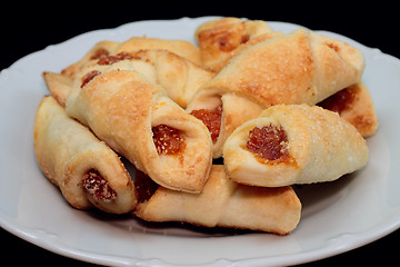 Image showing Cookies with peach jelly