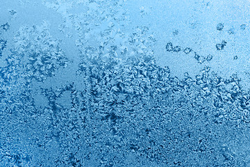 Image showing Ice pattern on winter glass