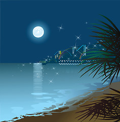 Image showing night sea