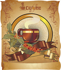 Image showing  black coffee cup